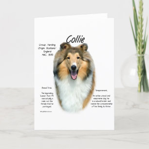 Cartes Pour Fêtes Annuelles Collie (sable brut) Historique Conception