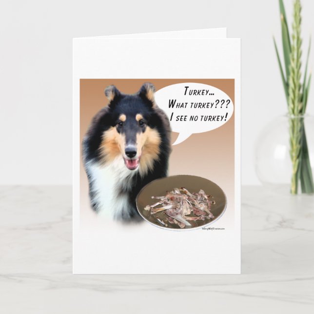 Cartes Pour Fêtes Annuelles Collie Turquie (Devant)