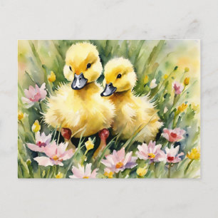 Cartes Pour Fêtes Annuelles Colliers d'aquarelle dans le pré Fleur sauvage