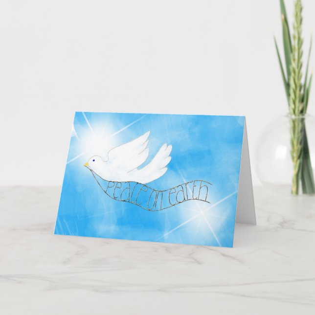 Cartes Pour Fêtes Annuelles colombe (Devant)