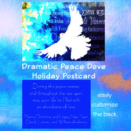 Cartes Pour Fêtes Annuelles Colombe Blanche Joyeux Noël et Bonne Année