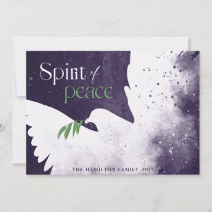 Cartes Pour Fêtes Annuelles Colombe de la paix Deep Purple