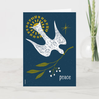 Cartes Pour Fêtes Annuelles Colombe de la paix des vacances d'hiver
