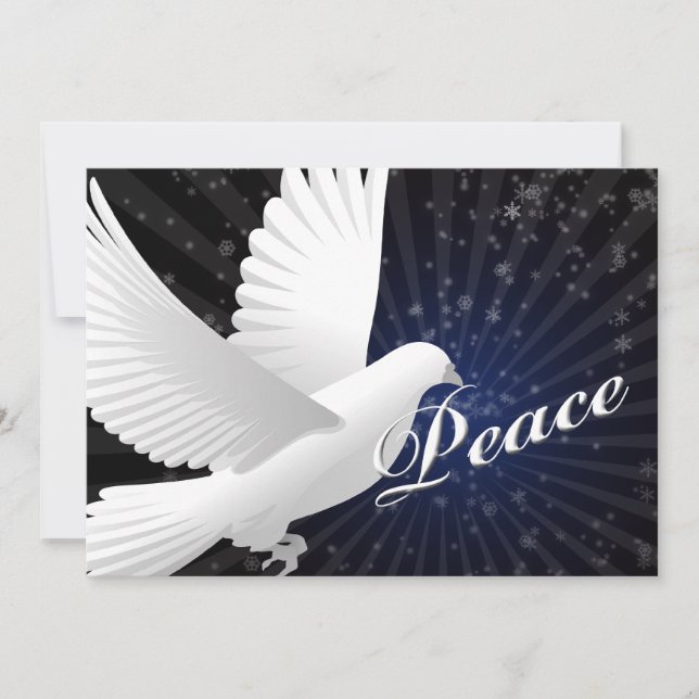 Cartes Pour Fêtes Annuelles colombe de paix bleue Business Holiday Salutations (Devant)