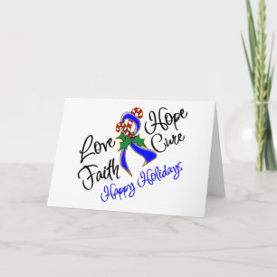Cartes Pour Fêtes Annuelles Colon Cancer Hope Love Cure Happy Holidays