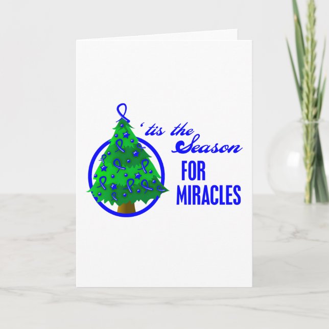 Cartes Pour Fêtes Annuelles Colon Cancer Miracles de Noël (Devant)