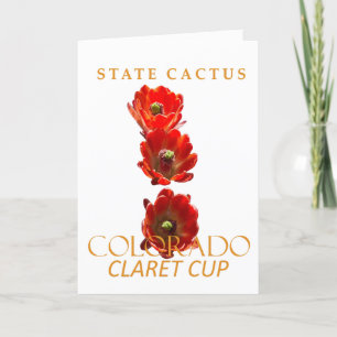 Cartes Pour Fêtes Annuelles Colorado Territoire Cactus La Coupe Claret