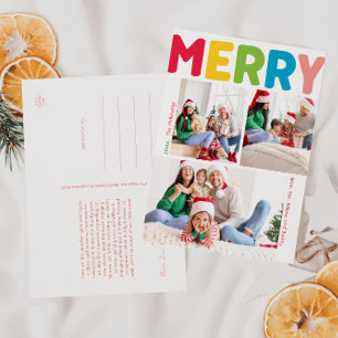 Cartes Pour Fêtes Annuelles Colorée et Joyeuse année en révision Vertical 3 Ph
