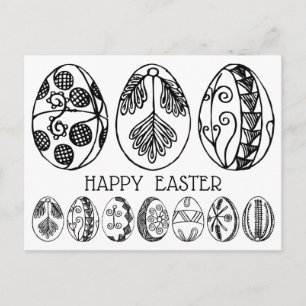 Cartes Pour Fêtes Annuelles Colorez Vos Propres Oeufs De Pâques Dessinés À La 