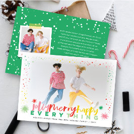 Cartes Pour Fêtes Annuelles Colorful Jolly Joyeux Tout Joyeux Vacances