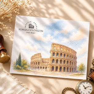 Cartes Pour Fêtes Annuelles Colosseum romain Italie Rome, paysage architectura