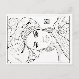 Cartes Pour Fêtes Annuelles Colouring Post Card | Queen Diaspora