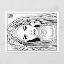 Cartes Pour Fêtes Annuelles Colouring Post Card | Warrior of Ashanti