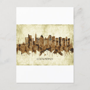 Cartes Pour Fêtes Annuelles Columbus Cityscape
