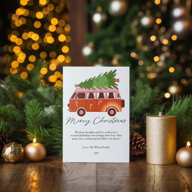 Cartes Pour Fêtes Annuelles Combi Plat Noël Rétro (Créateur téléchargé)