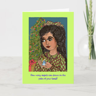 Cartes Pour Fêtes Annuelles Combien d'anges peuvent danser sur la paume de