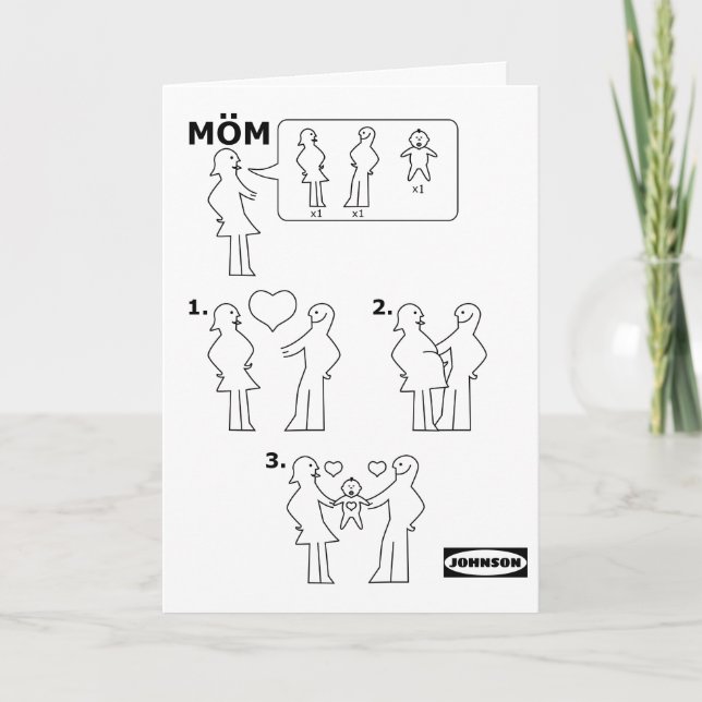 Cartes Pour Fêtes Annuelles Comment assembler une feuille d'instructions maman (Devant)