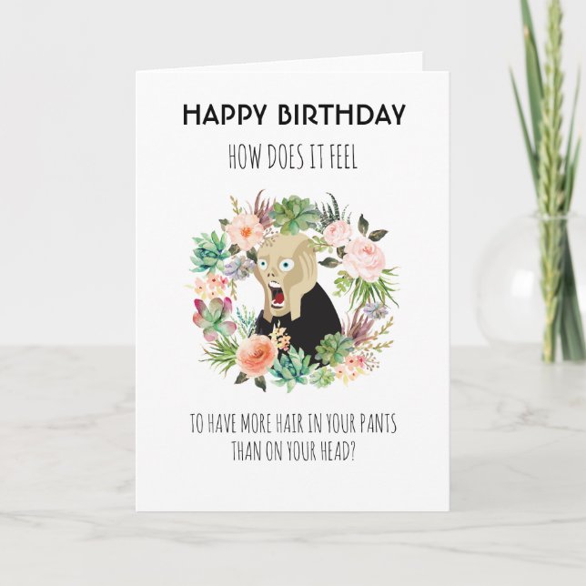 Cartes Pour Fêtes Annuelles Comment Ça Fait Amusant Anniversaire (Devant)