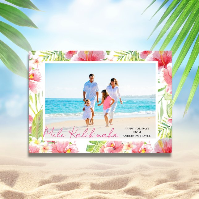Cartes Pour Fêtes Annuelles Commerce tropical Mele Kalikimaka (Créateur téléchargé)