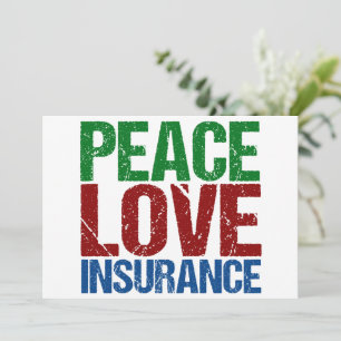 Cartes Pour Fêtes Annuelles Compagnie d'assurance Paix Amour