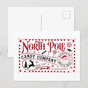 Cartes Pour Fêtes Annuelles Compagnie de bonbons du Pôle Nord