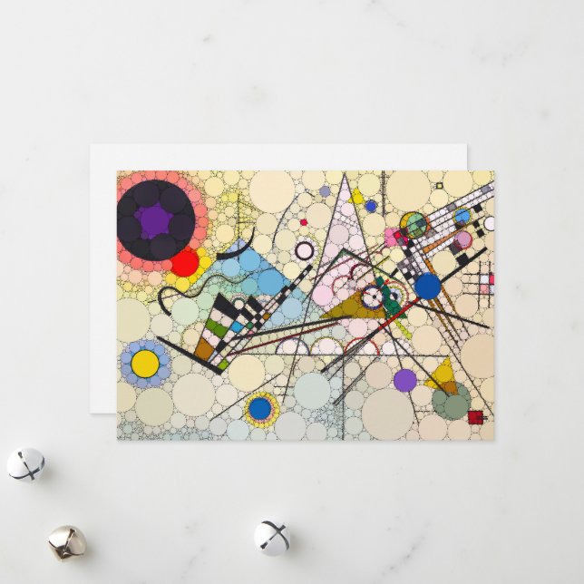 Cartes Pour Fêtes Annuelles Composition 8 par After Wassily Kandinsky (Devant/Arrière en situation)