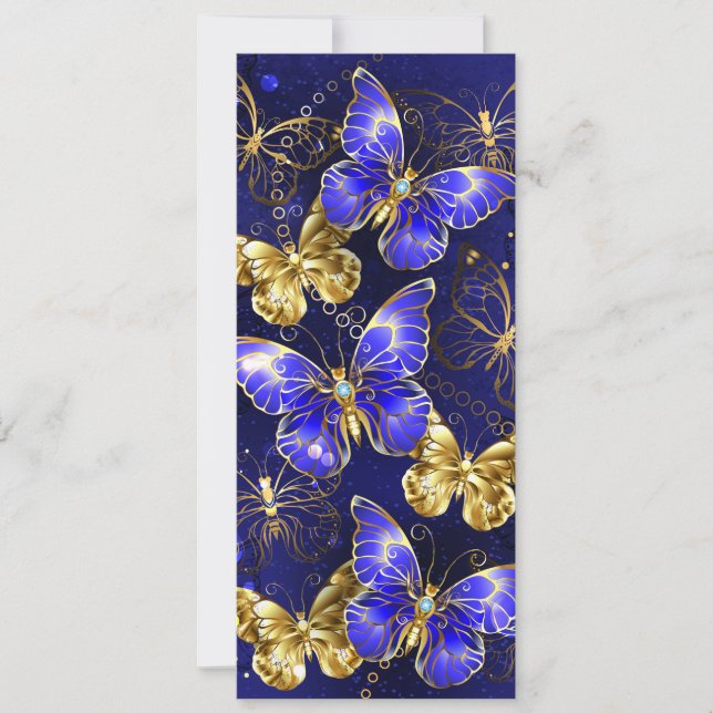 Cartes Pour Fêtes Annuelles Composition avec papillons Sapphire (Devant)