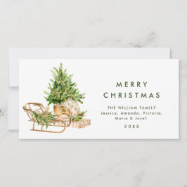 Cartes Pour Fêtes Annuelles Composition élégante d'arbre de Noël bohème