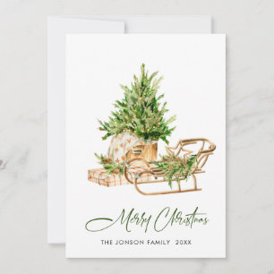 Cartes Pour Fêtes Annuelles Composition élégante de l'arbre de Noël de Bohême