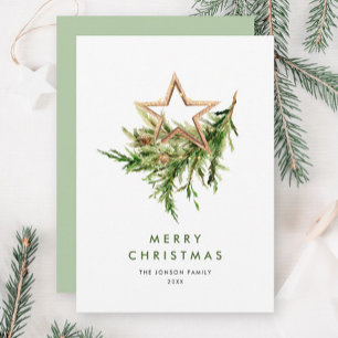 Cartes Pour Fêtes Annuelles Composition élégante de l'arbre de Noël de Bohême