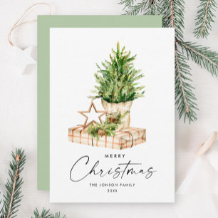 Cartes Pour Fêtes Annuelles Composition élégante de l'arbre de Noël de Bohême