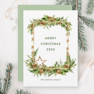 Cartes Pour Fêtes Annuelles Composition élégante de l'arbre de Noël de Bohême