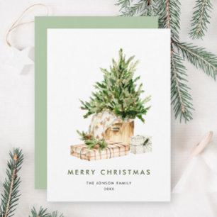 Cartes Pour Fêtes Annuelles Composition élégante de l'arbre de Noël de Bohême