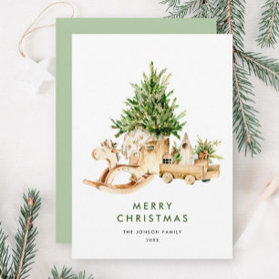 Cartes Pour Fêtes Annuelles Composition élégante de l'arbre de Noël de Bohême
