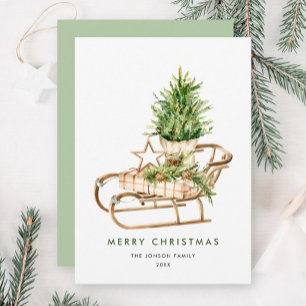 Cartes Pour Fêtes Annuelles Composition élégante de l'arbre de Noël de Bohême