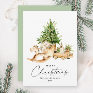 Cartes Pour Fêtes Annuelles Composition élégante de l'arbre de Noël de Bohême