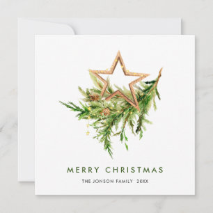 Cartes Pour Fêtes Annuelles Composition élégante de l'arbre de Noël de Bohême