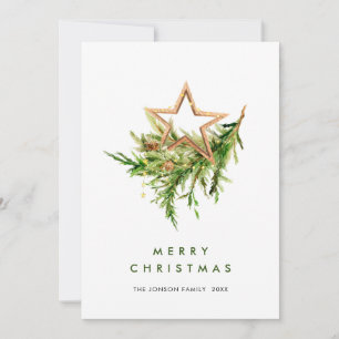 Cartes Pour Fêtes Annuelles Composition élégante de l'arbre de Noël de Bohême
