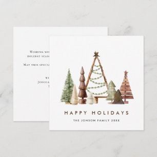 Cartes Pour Fêtes Annuelles Composition minimaliste neutre de Noël de Boho