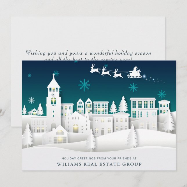 Cartes Pour Fêtes Annuelles Composition moderne de Christmas (Devant / Derrière)