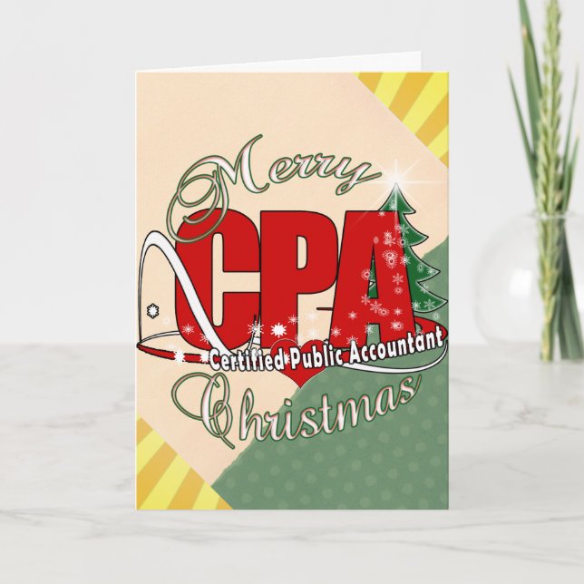 Cartes Pour Fêtes Annuelles Comptable public certifié CPA CHRISTMAS (Devant)