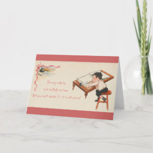 Cartes Pour Fêtes Annuelles Comptable vintage Valentine Greeting Card