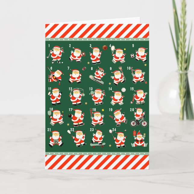 Cartes Pour Fêtes Annuelles Compte à rebours de Noël (Devant)