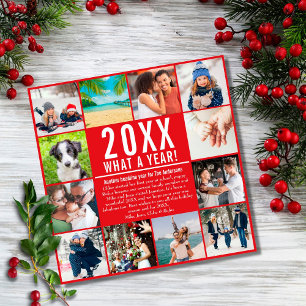 Cartes Pour Fêtes Annuelles Compte Rendu De L'Année 12 Photo Quel An Family Ne