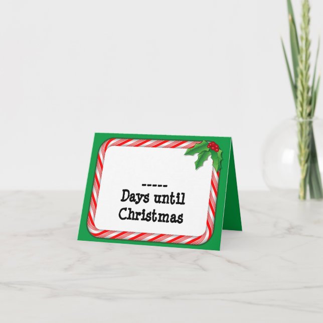 Cartes Pour Fêtes Annuelles Compter les jours jusqu'à Noël (Devant)