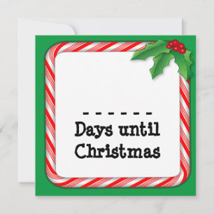 Cartes Pour Fêtes Annuelles Compter les jours jusqu'à Noël