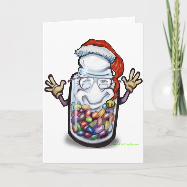 Cartes Pour Fêtes Annuelles Compteurs de haricots Noël (Devant)