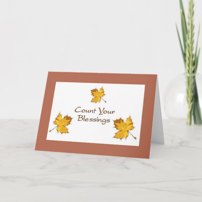Cartes Pour Fêtes Annuelles Comptez vos bénédictions (Devant)