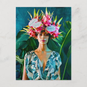 Cartes Pour Fêtes Annuelles Concept de mode tropicale au fruit du dragon