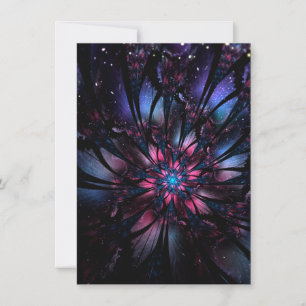Cartes Pour Fêtes Annuelles Conception Abstraite des fleurs fractales.